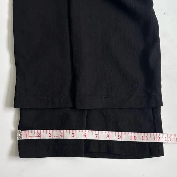 Eileen Fisher Tencel Corded Wide Leg Pleated Pants Size XS Color Black
